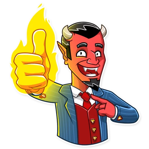 👍 Стикер «Devil In You» для Telegram