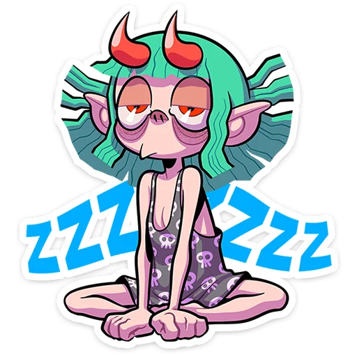😴 Стикер «Чертовка Лу» для Telegram