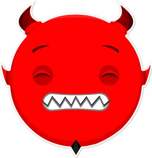 😁 Стикер «Дьявольские эмоции» для Telegram
