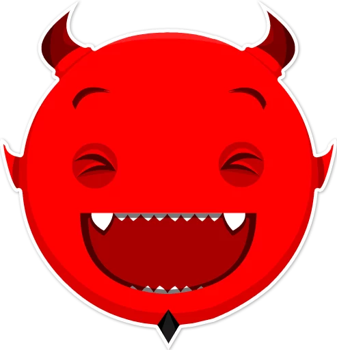😆 Стикер «Дьявольские эмоции» для Telegram