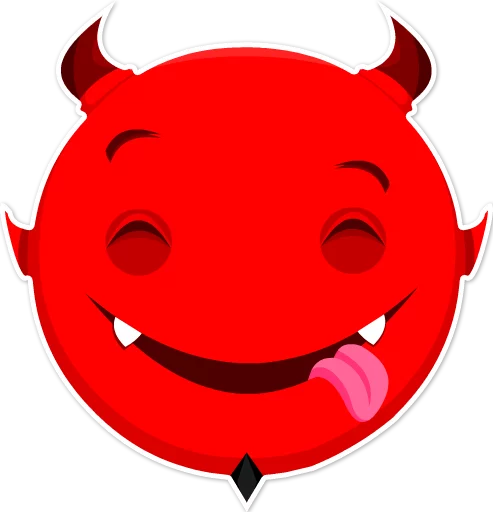 😋 Стикер «Дьявольские эмоции» для Telegram