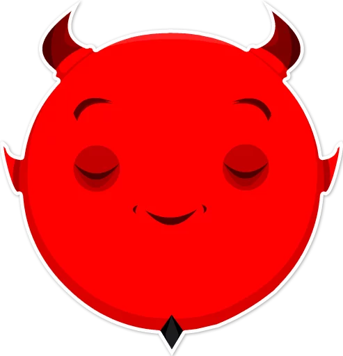 😌 Стикер «Дьявольские эмоции» для Telegram