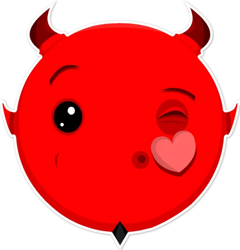 😘 Стикер «Дьявольские эмоции» для Telegram