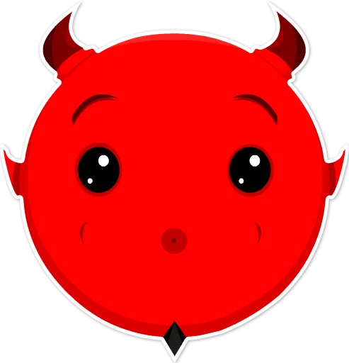 😗 Стикер «Дьявольские эмоции» для Telegram