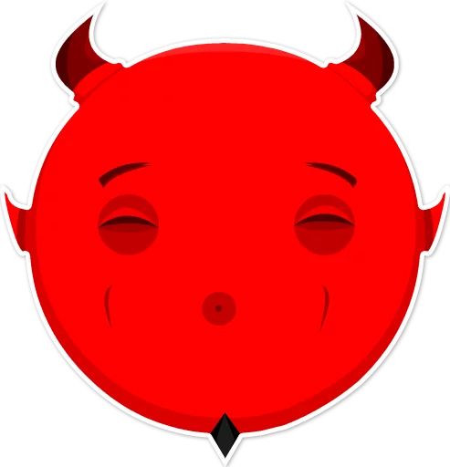 😚 Стикер «Дьявольские эмоции» для Telegram