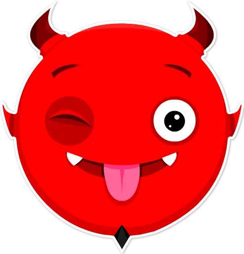 😜 Стикер «Дьявольские эмоции» для Telegram