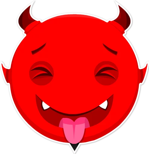 😝 Стикер «Дьявольские эмоции» для Telegram