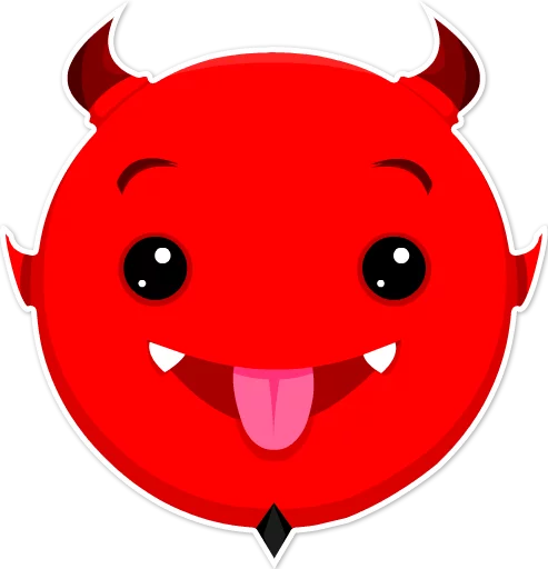 😛 Стикер «Дьявольские эмоции» для Telegram