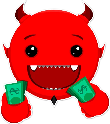🤑 Стикер «Дьявольские эмоции» для Telegram