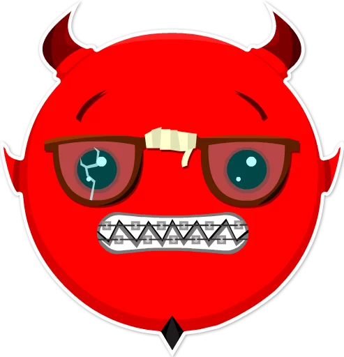 🤓 Стикер «Дьявольские эмоции» для Telegram