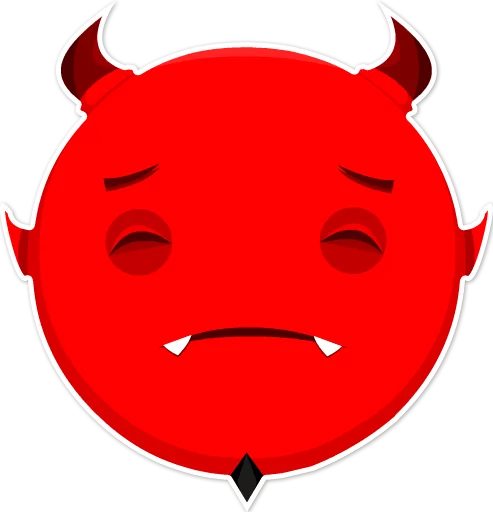 😞 Стикер «Дьявольские эмоции» для Telegram