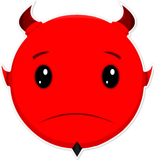 🙁 Стикер «Дьявольские эмоции» для Telegram