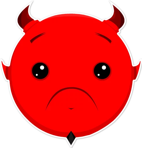 ☹ Стикер «Дьявольские эмоции» для Telegram