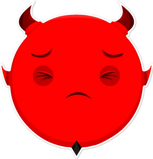 😣 Стикер «Дьявольские эмоции» для Telegram