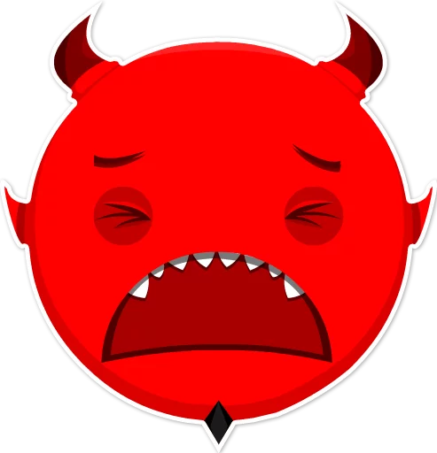 😫 Стикер «Дьявольские эмоции» для Telegram