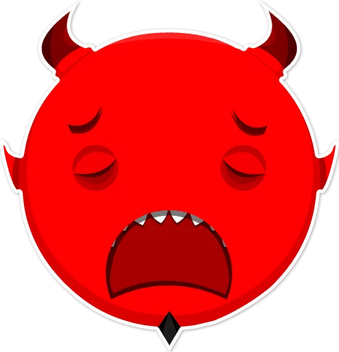 😩 Стикер «Дьявольские эмоции» для Telegram