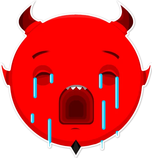 😭 Стикер «Дьявольские эмоции» для Telegram