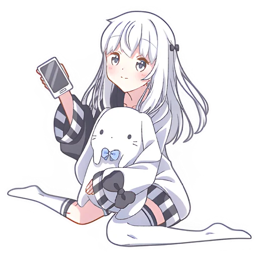 🥰 Стикер «Девочка Инь-Янь» для Telegram
