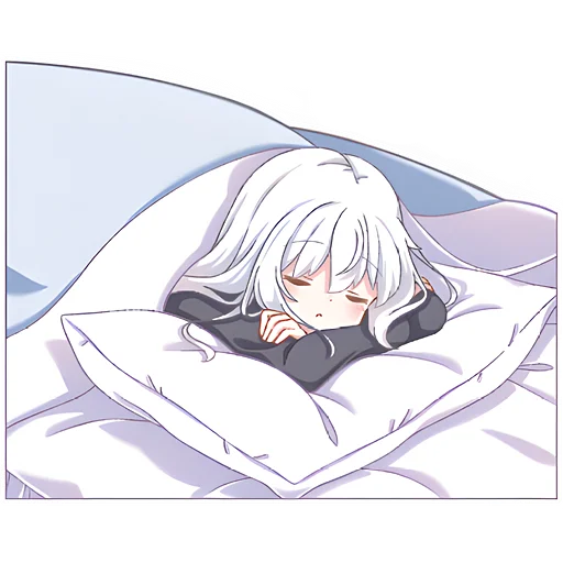 😴 Стикер «Девочка Инь-Янь» для Telegram