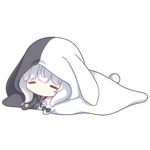 😔 Стикер «Девочка Инь-Янь» для Telegram