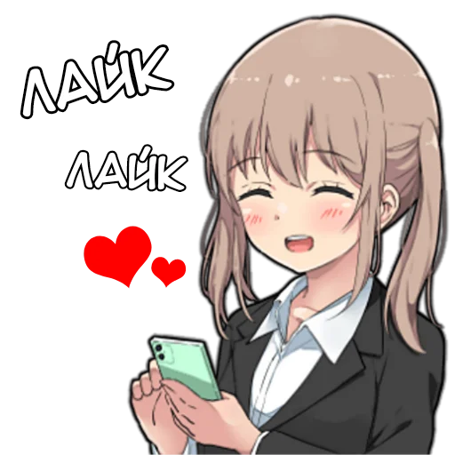 👍 Стикер «Девочка тян» для Telegram