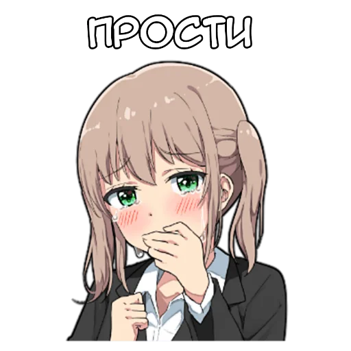 😞 Стикер «Девочка тян» для Telegram