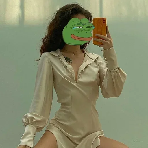 🍥 Стикер «Девушка Пепе» для Telegram