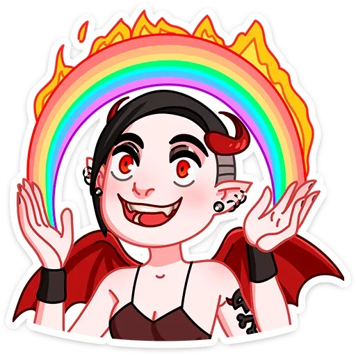 🌈 Стикер «Деймония» для Telegram