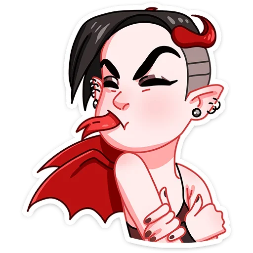 😛 Стикер «Деймония» для Telegram