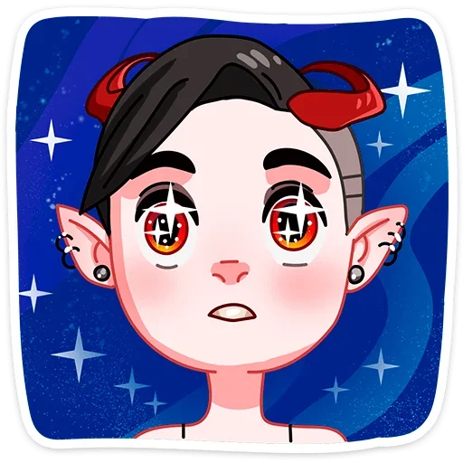 🤩 Стикер «Деймония» для Telegram