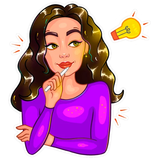 🧠 Стикер «Диана Иллюстратор» для Telegram