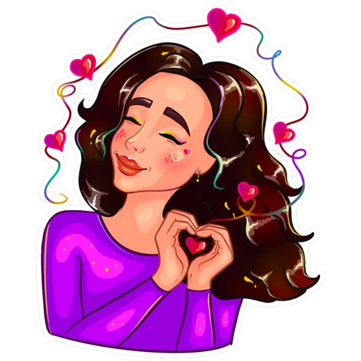 🥰 Стикер «Диана Иллюстратор» для Telegram