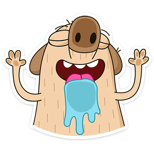 😛 Стикер «Пёс Дигги» для Telegram