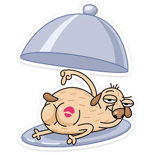 🍑 Стикер «Пёс Дигги» для Telegram