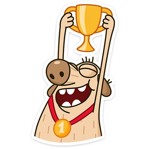 🥇 Стикер «Пёс Дигги» для Telegram