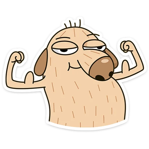 💪 Стикер «Пёс Дигги» для Telegram