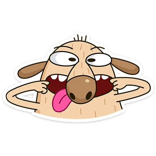 🤪 Стикер «Пёс Дигги» для Telegram