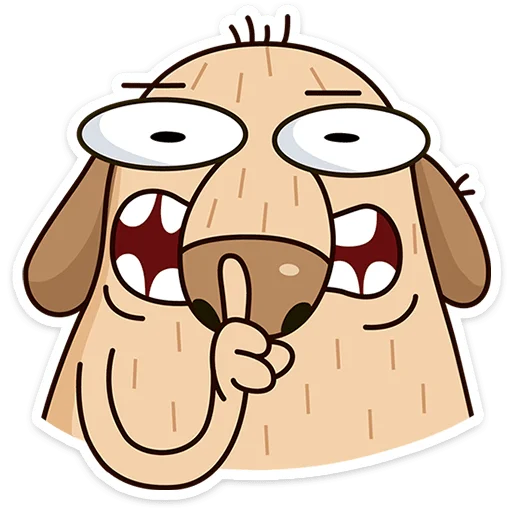 🤫 Стикер «Пёс Дигги» для Telegram