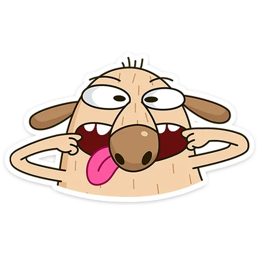 😛 Стикер «Пес Дигги» для Telegram