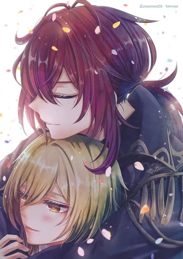 ❤️ Стикер «Diluc and Lumin» для Telegram