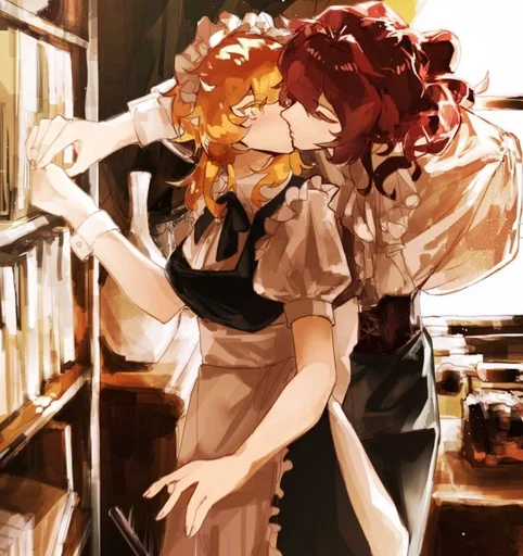 ❤️ Стикер «Diluc and Lumin» для Telegram