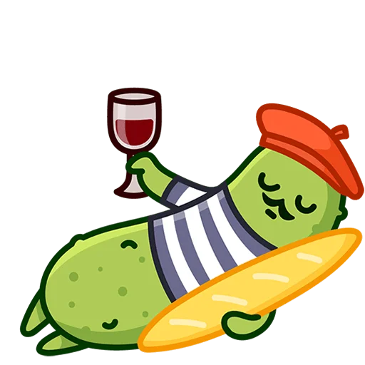 🍷 Стикер «Огурчик Димон Без Текста» для Telegram
