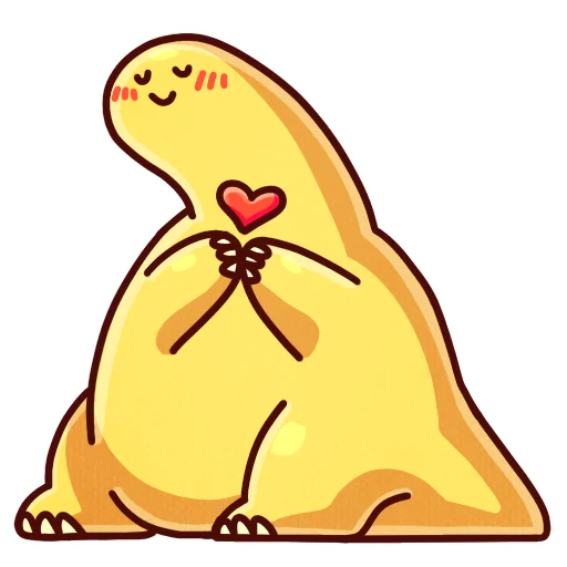 🥰 Стикер «dinosaur awesome» для Telegram