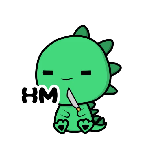 🤨 Стикер «ДИНОЗАВРИК КРОКИ ()» для Telegram