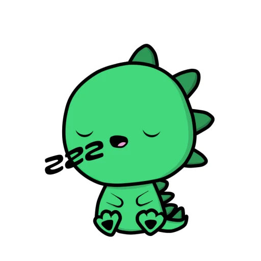 😴 Стикер «ДИНОЗАВРИК КРОКИ ()» для Telegram