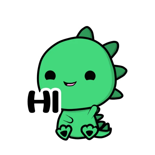 👋 Стикер «ДИНОЗАВРИК КРОКИ ()» для Telegram