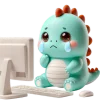 😭 Эмодзи «Милый Дино» для Telegram