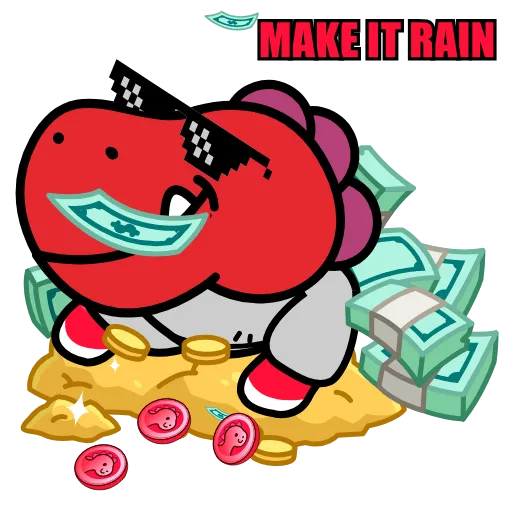🤑 Стикер «DINO ASC 20» для Telegram