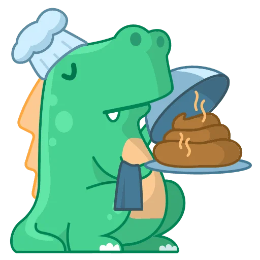 👨‍🍳 Стикер «Dino Wa» для Telegram