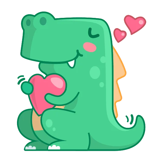 ❤️ Стикер «Dino Wa» для Telegram